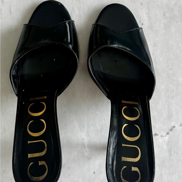 Gucci Black Slip On Sandals - Picture 1 of 6